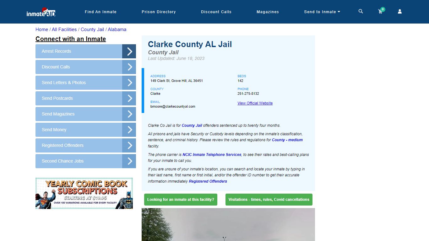 Clarke County AL Jail - Inmate Locator - Grove Hill, AL