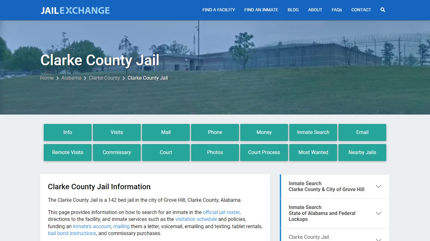 Clarke County Jail, AL Inmate Search, Information